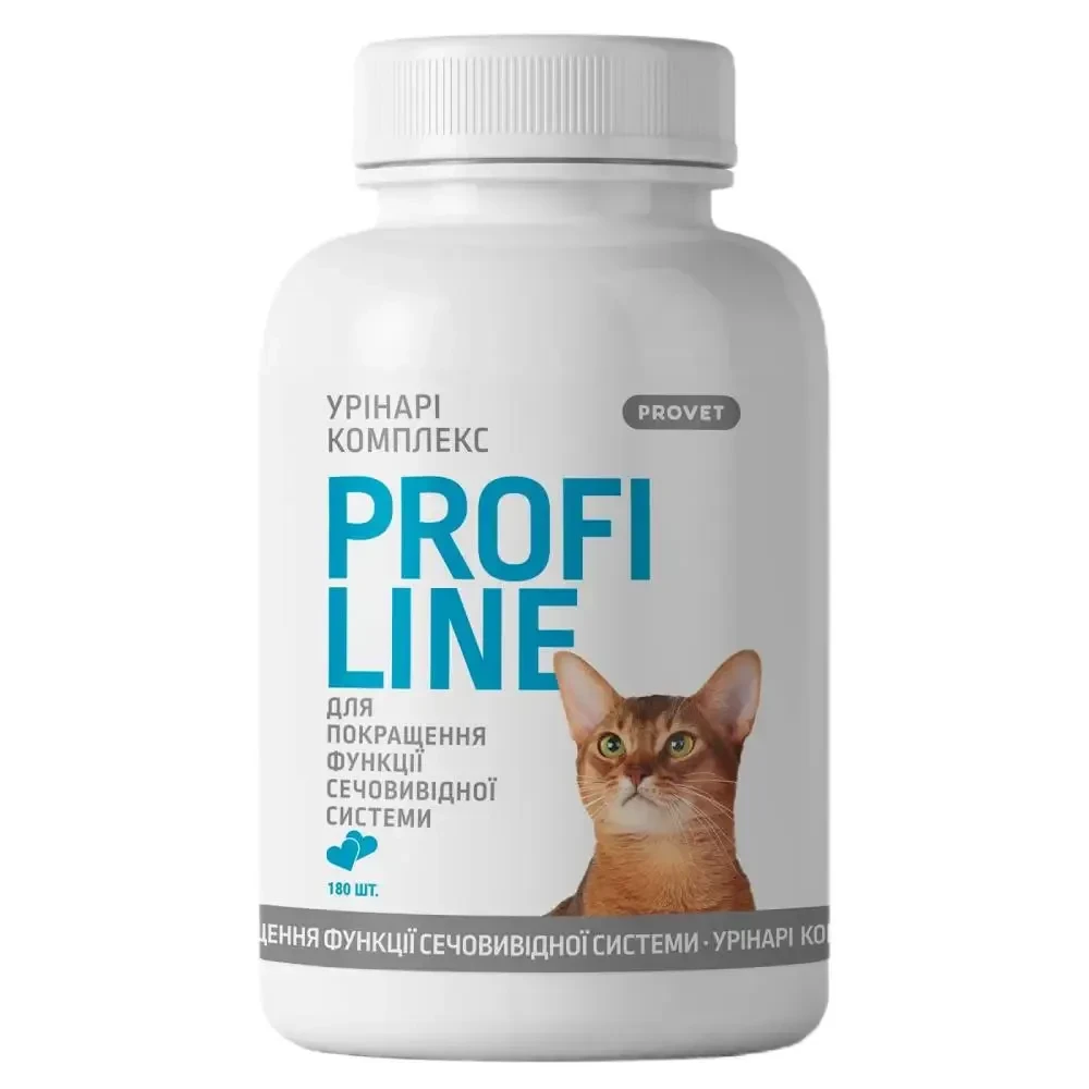 Вітаміни для покращення функції сечовивідної системи у котів ProVET Profiline Урінарі Комплекс 180 таблеток