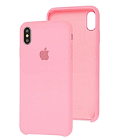Накладка Силиконовая iPhone Айфон X/XS Бледно Розовая