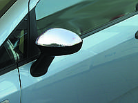 Накладки на зеркала (2 шт., нерж.) OmsaLine - Итальянская нержавейка для Fiat Linea 2006-2018 годов от RT