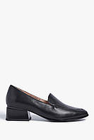 Туфли женские кожаные черные повседневные на низком каблуке S1087-22-Y164A-9 Lady Marcia 3317