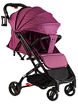 Візочок коляска складна з телескопічною ручкою рожева JOY Elegans для подорожей та прогулянок