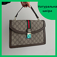 Женская сумка Gucci из натуральной кожи через плечо каркасная