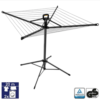 Розкладна Сушарка для білизни підлогова домашня Casa Si Pop-Up Rotary 20m Anthracite (CS92039B) Австрія