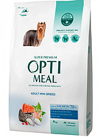 Optimeal Adult Dog Mini Salmon 4кг - корм для собак дрібних порід з лососем