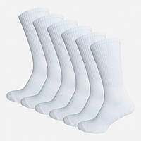 Набір жіночих шкарпеток високих бавовняних Лана Теннис коттон 6 пар 36-40 Білий