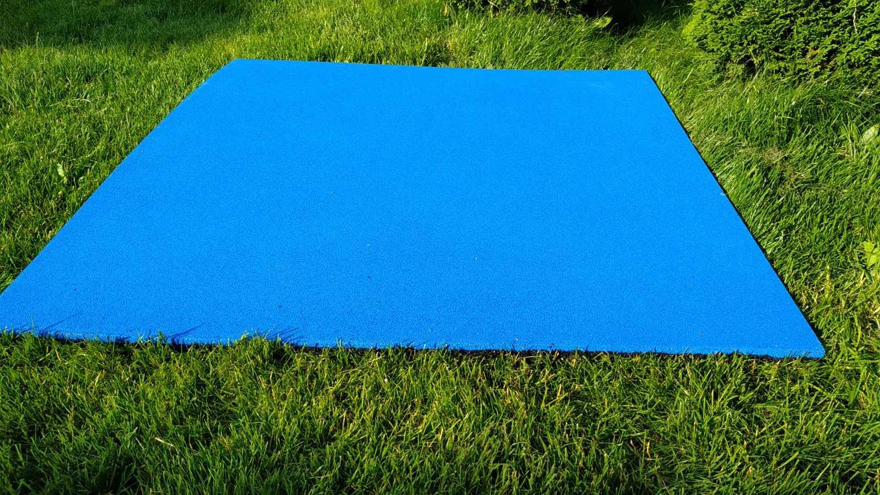 Резиновая плитка из EPDM крошки Синяя Ski Blue. 20 мм, армированная. - фото 2 - id-p2100626474