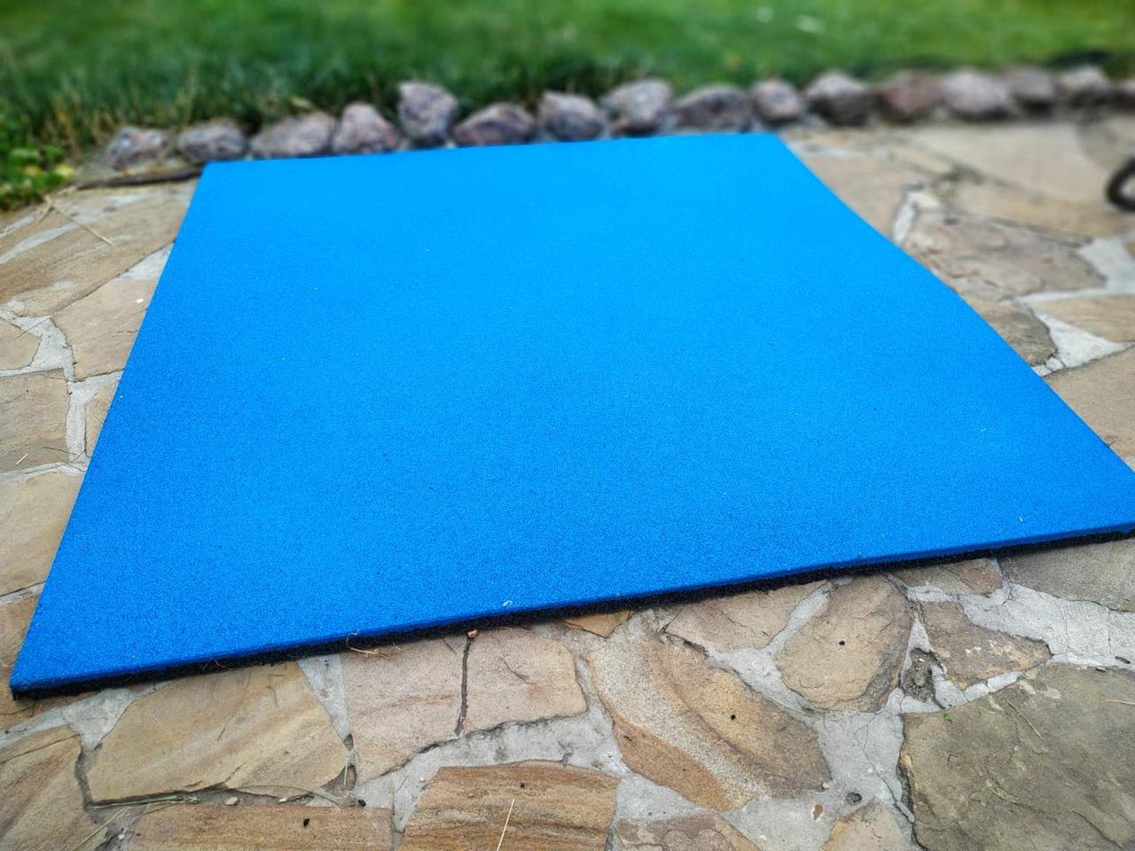 Резиновая плитка из EPDM крошки Синяя Ski Blue. 20 мм, армированная. - фото 3 - id-p2100626474