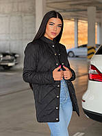 Куртка сорочка жіноча стьобана весняна. Куртка жіноча весняна стьобана з поясом S M L Xl