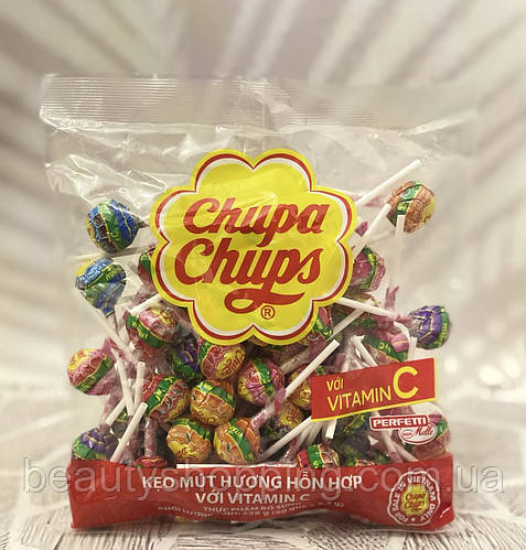 Chupa Chups леденцы на палочке микс вкусов 60 шт 9 грамм (ID#2100644390 ...