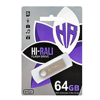 Флешка Hi-Rali Shuttle 64GB срібло