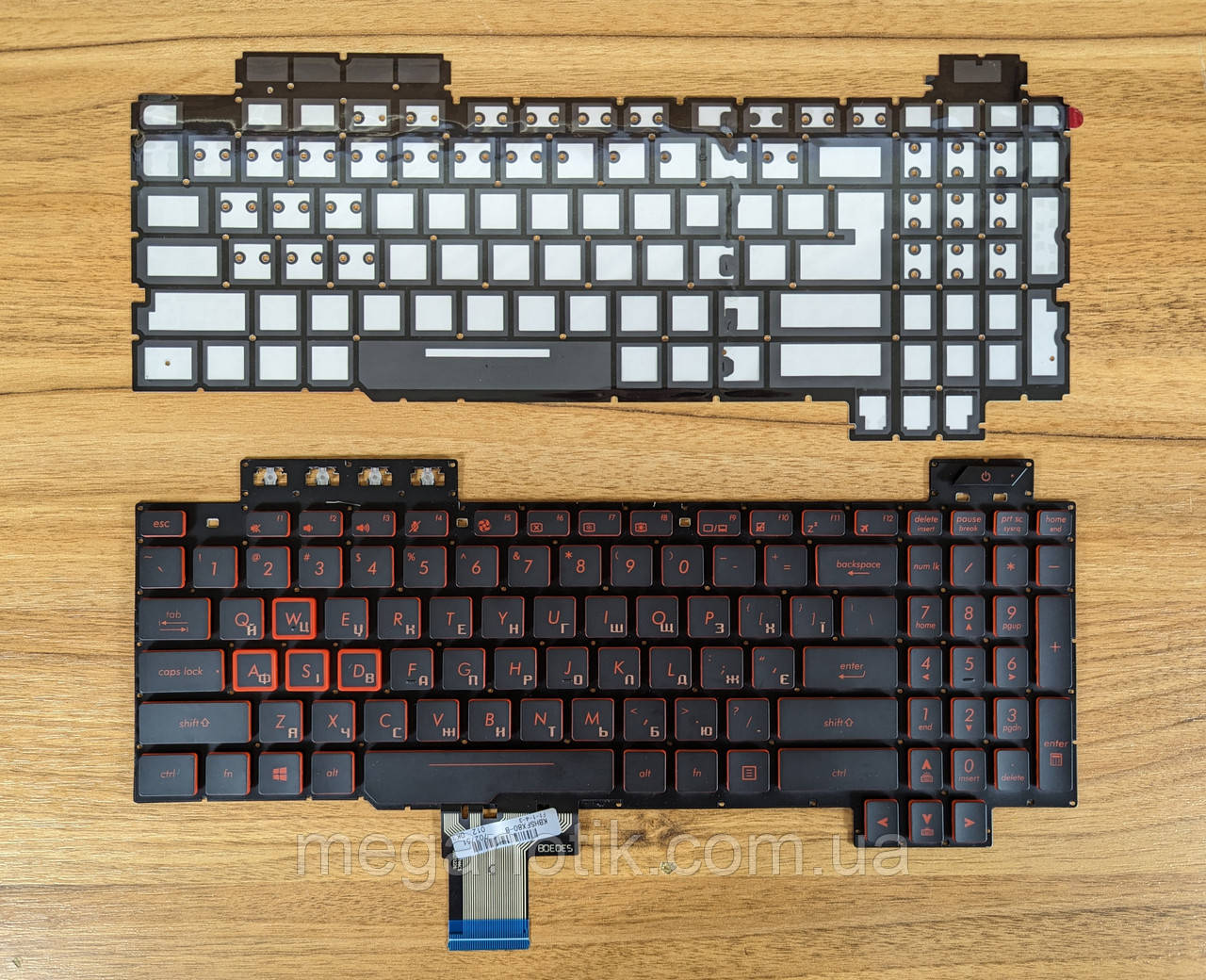 Клавіатура для Asus FX80 з підсвічуванням, червона, фото 1