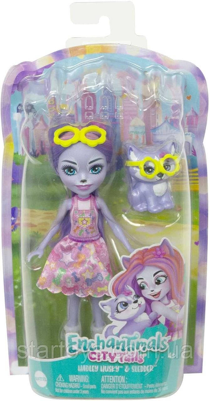 Лялька Хаскі Хадлі та Следдер Enchantimals City Tails Hadley Husky Doll & Sledder (HHB90)