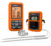 Бездротовий двоканальний термометр (до 100 м) ThermoPro TP-20S (0-300 °C) з таймером і 7 режимами для м'яса