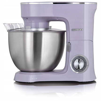 Планетарний міксер HEINRICH'S HKM 8078 LILA 8л 1400Вт тістоміс кухонний комбайн для замісу тіста, Фіолетовий, фото 1
