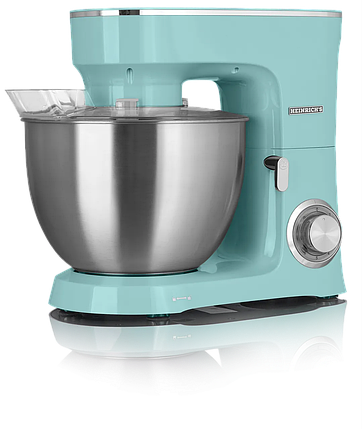Планетарний міксер HEINRICH'S HKM 8078 MINT 8л 1400Вт тістоміс кухонний комбайн для замісу тіста, Зелений, фото 1