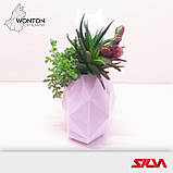 Горщик для квітів декоративний настільний "Кішечка" / Квітковий горщик пластиковий для дому, фото 4