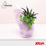 Горщик для квітів декоративний настільний "Кішечка" / Квітковий горщик пластиковий для дому, фото 5