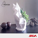 Горщик для квітів декоративний настільний "Кішечка" / Квітковий горщик пластиковий для дому, фото 7