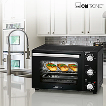 Електрична піч духовка настільна CLATRONIC MBG 3726 Black електродуховка 20 л 1300 Вт, фото 2