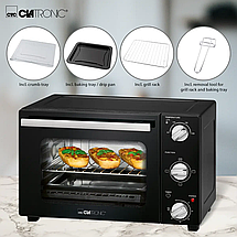Електрична піч духовка настільна CLATRONIC MBG 3726 Black електродуховка 20 л 1300 Вт, фото 5