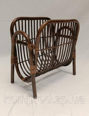 Газетниця для журналів та газет з ротанга 26х46х42см, фото 1