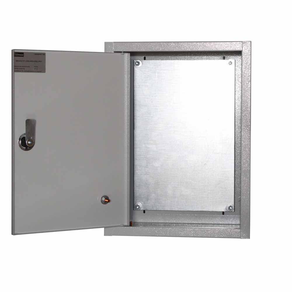 Бокс монтажний Bilmax БМ-40C+П 250*400*140 IP31 навісний з монтажною панеллю (металева шафа)