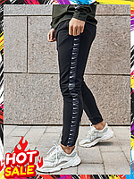 Спортивные штаны Nike с лампасами Молодежные штаны спортивные черного цвета Джоггеры с карманами S