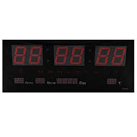 Часы настенные электронные LED Спартак Number Clock 3615 black TP