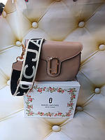 Женская сумка Marc Jacobs бежевая, сумка Марк Якобс, сумка Марк Джейкобс, брендовая сумка, кросс боди