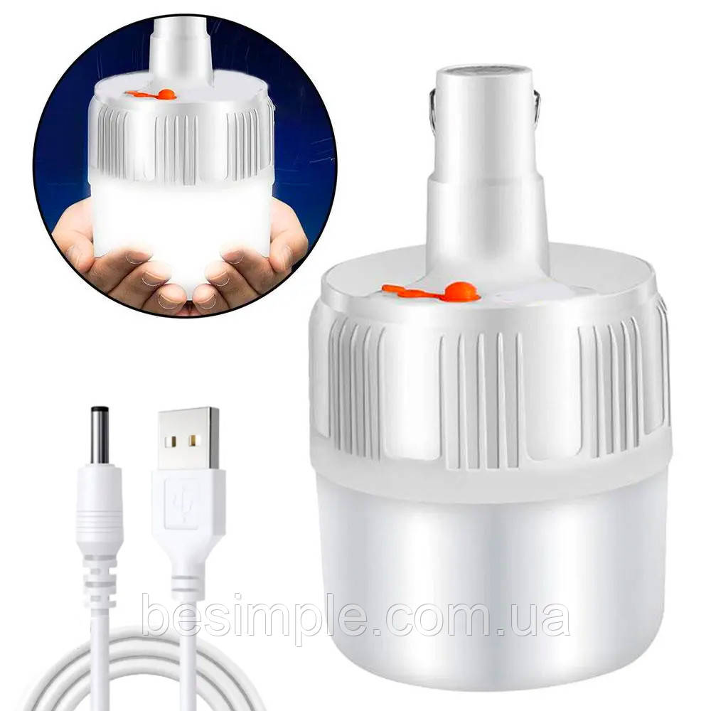 Підвісний ліхтар з гачком для кемпінгу, 5вт, USB, BK-1820 / Акумуляторна лампа для кемпінгу на гачку, фото 1