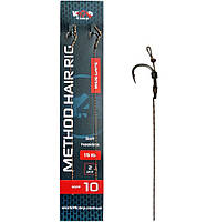 Готовий повідець W4C з волоссям METHOD hair rig, гачок WIDE GAPE No 10