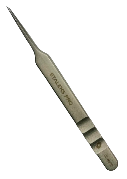 Пінцет професійний для вій прямий STALEKS PRO EXPERT 40 TYPE 10