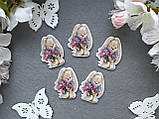 Кабошон "Зайчик Мі з букетом" 3,8 - 4 см, 20 шт/уп. оптом, фото 3