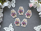 Кабошон "Зайчик Мі з букетом" 3,8 - 4 см, 20 шт/уп. оптом, фото 2