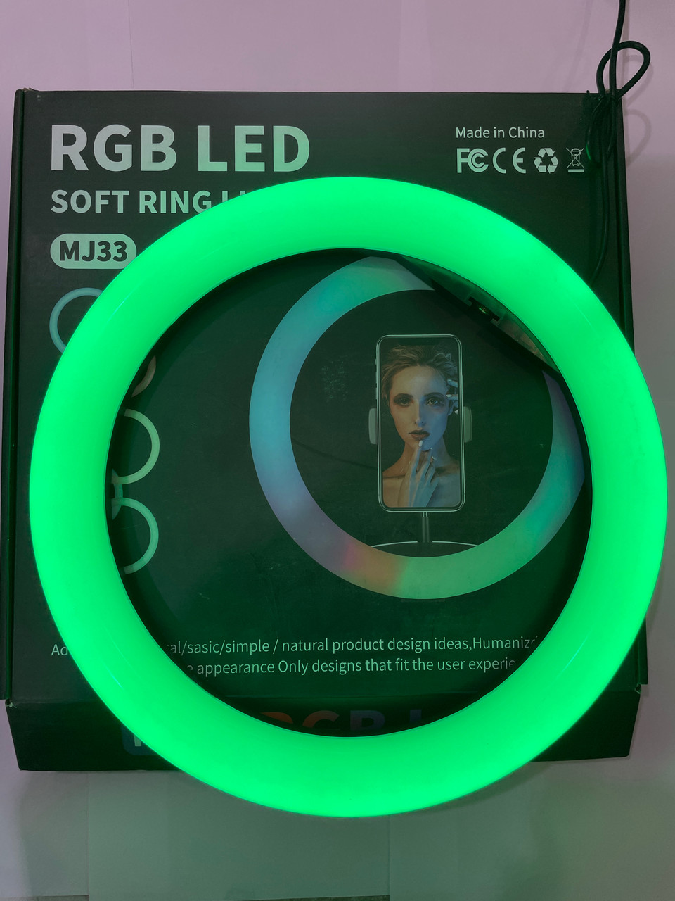 Кільцева лампа RJB Light MJ33 33 cm з тримачем телефона, USB