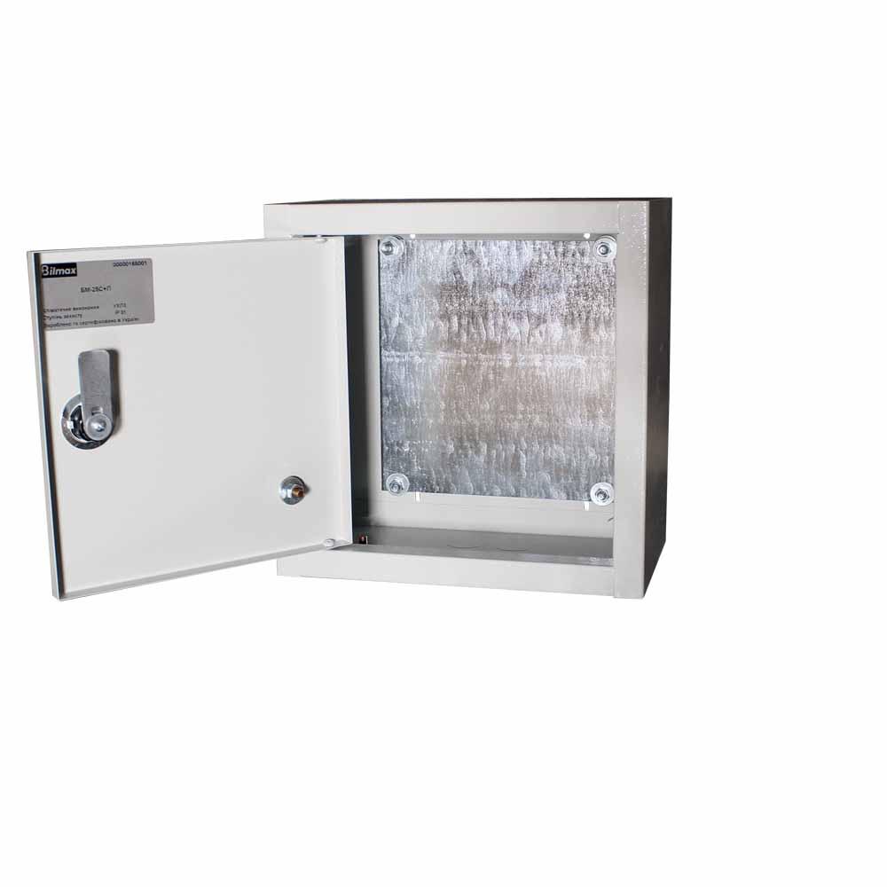 Бокс монтажний Bilmax БМ-53C+П 500*500*240 IP31 навісний з монтажною панеллю (металева шафа)