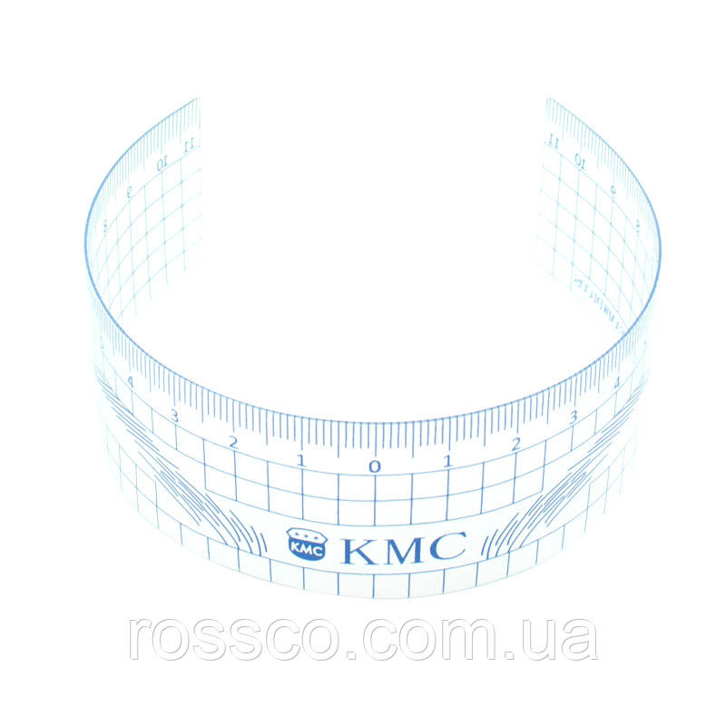 Лінійка багаторазова для ескізу брів KMC синя