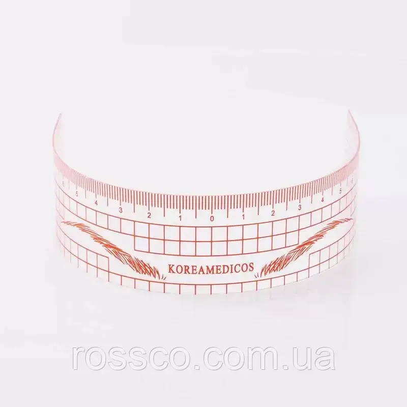 Лінійка багаторазова для ескізу брів KMC червона