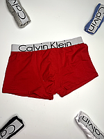 Чоловічі труси боксери Calvin Klein біла гумка, чорний текст