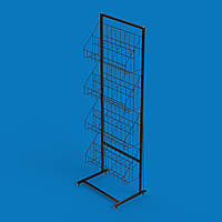 Стійка для колгот Єва-60 на 4 сітчасті кошики, чорна