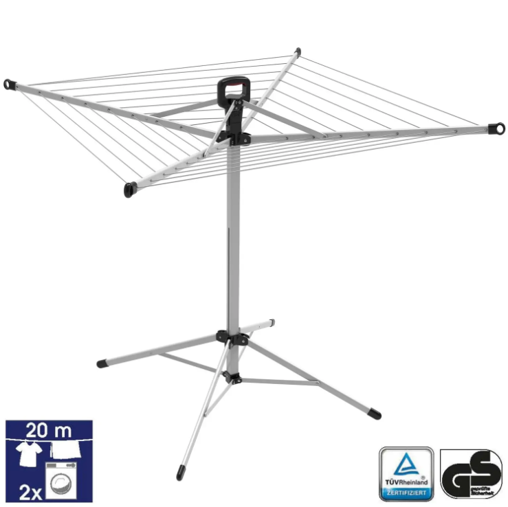 Розкладна Сушарка для білизни підлогова домашня Casa Si Pop-Up Rotary 20m Grey (CS92039B002) Австрія