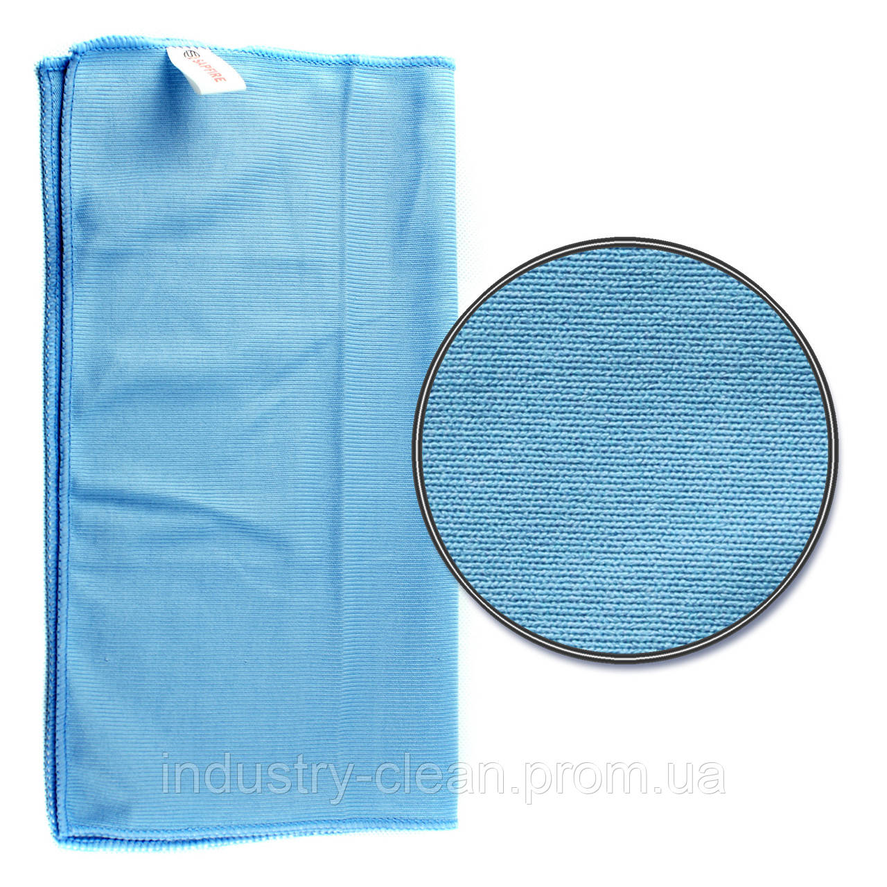 Серветка з мікрофібри для скла 35х40 см блакитна Microfiber Glass (791024)