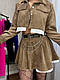 Жіночий вельветовий костюм зі спідницею-міні та жакетом, фото 8