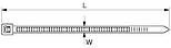 Хомут пластиковий 2,5х100 мм 100 шт білий TW-001 PROSWISSCAR (000742), фото 2