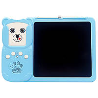 Планшет для рисования LCD Writing Tablet + озвученная азбука Монтессори Bambi Y5-1AB 112 карт Синий,
