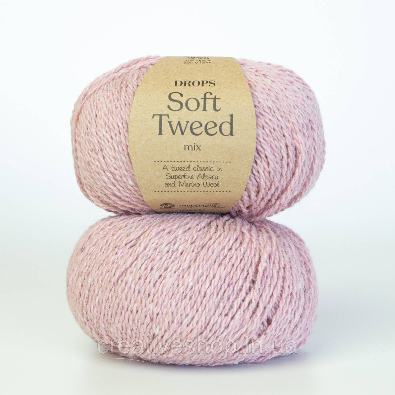 Пряжа Drops Soft Tweed Полуничний крем (колір 12 strawberry cream)