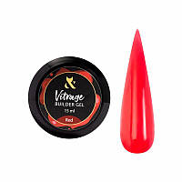 Будівельний вітражний гель F.O.X Vitrage Builder gel Red, 15 мл