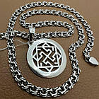 Срібний оберіг Валькірія та ланцюжок бісмарк комплект 925 проби чорніння, фото 4