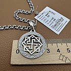 Срібний оберіг Валькірія та ланцюжок бісмарк комплект 925 проби чорніння, фото 7