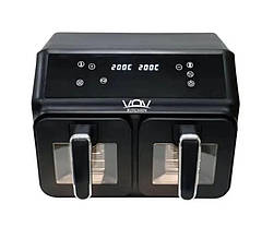Аерофритюрниця двухкамерная 4+4 л VOV VAF-850AP, Duo 2200W